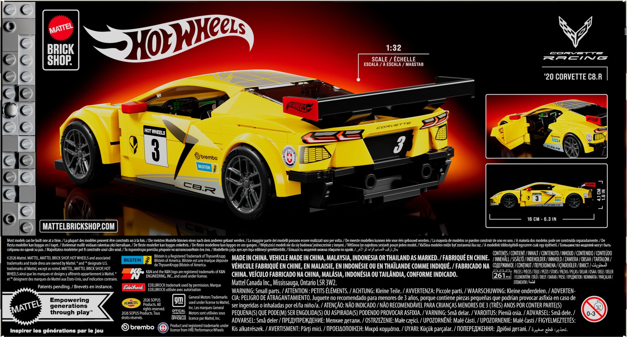 Hot Wheels Corvette C8.R byggesett