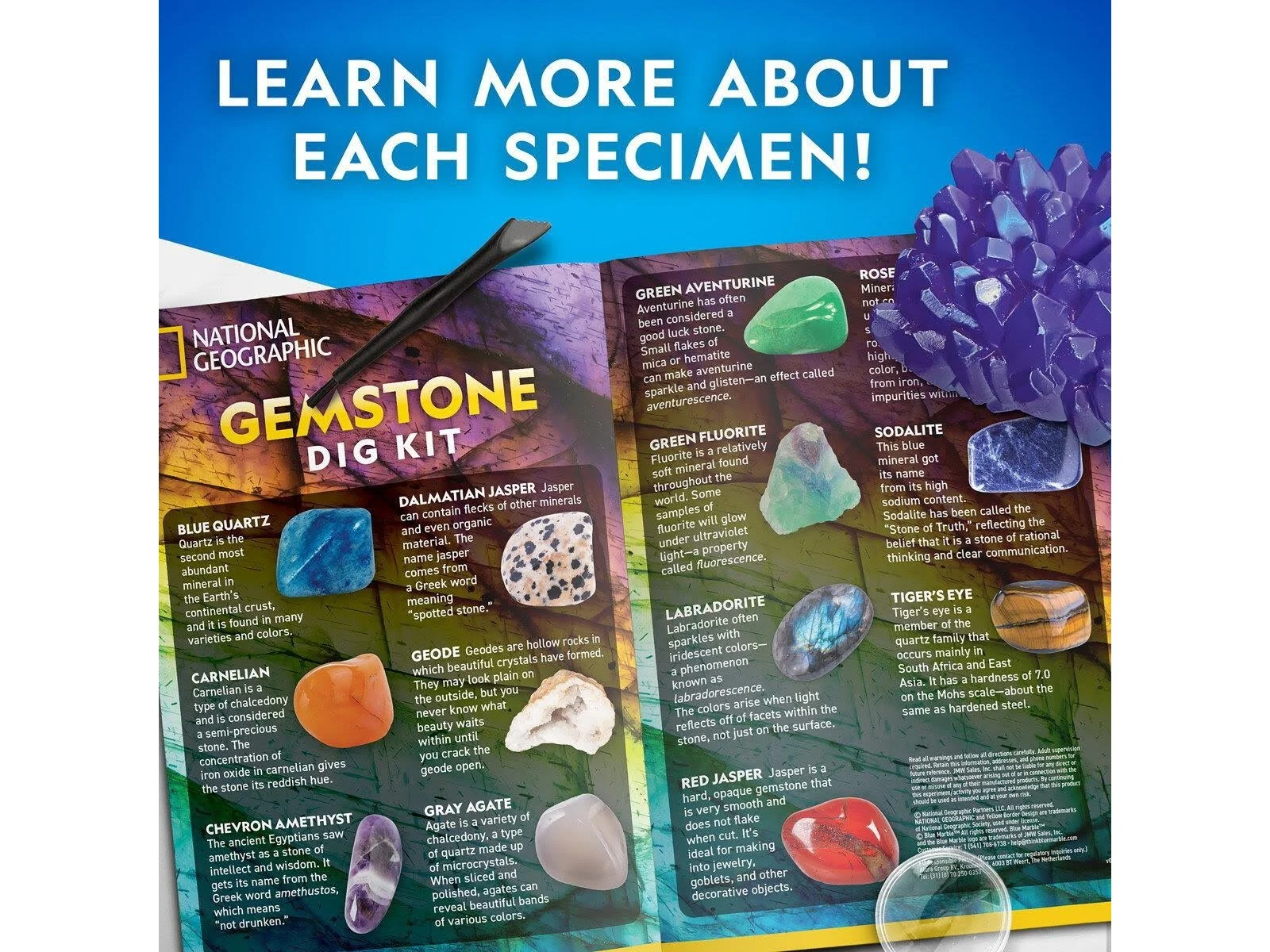 National Geographic Jumbo Edelstensgravekit
