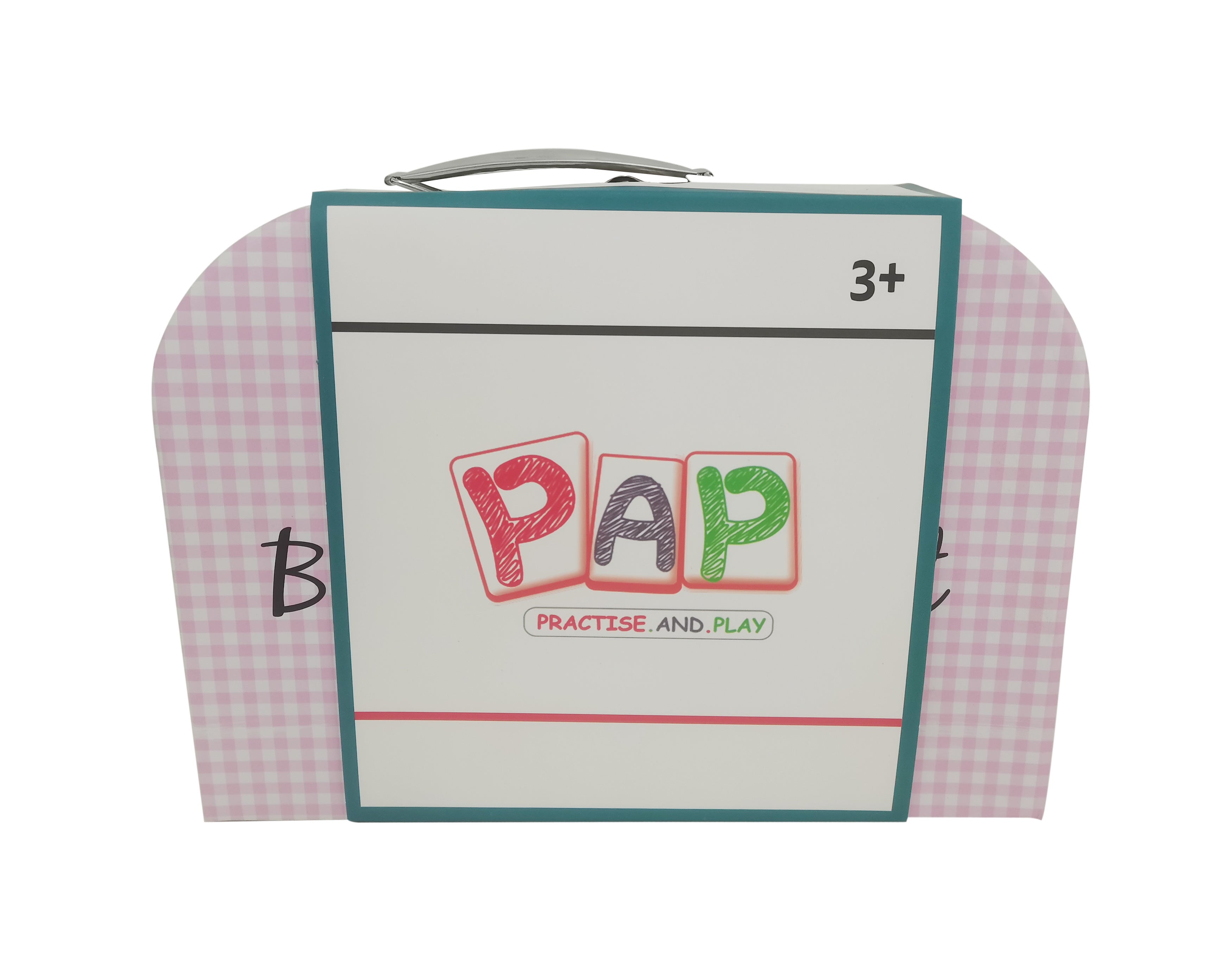 PAP, Blomstret Teservise for 4 med Brett, Metall