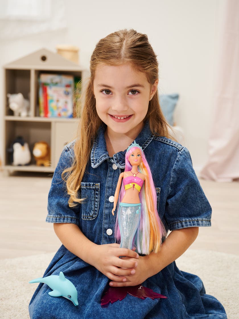 Steffi Love Mermaidizing dukke med lysende hale og delfin