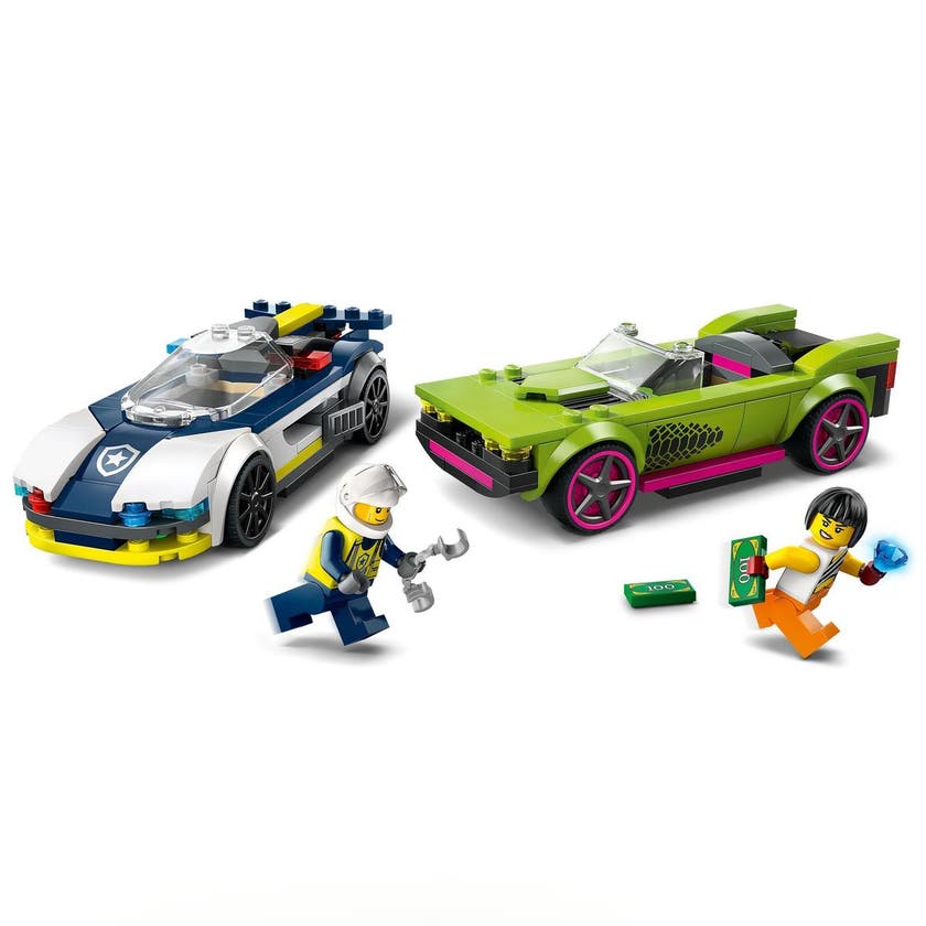 LEGO City 60415, Jakt med politibil og muskelbil