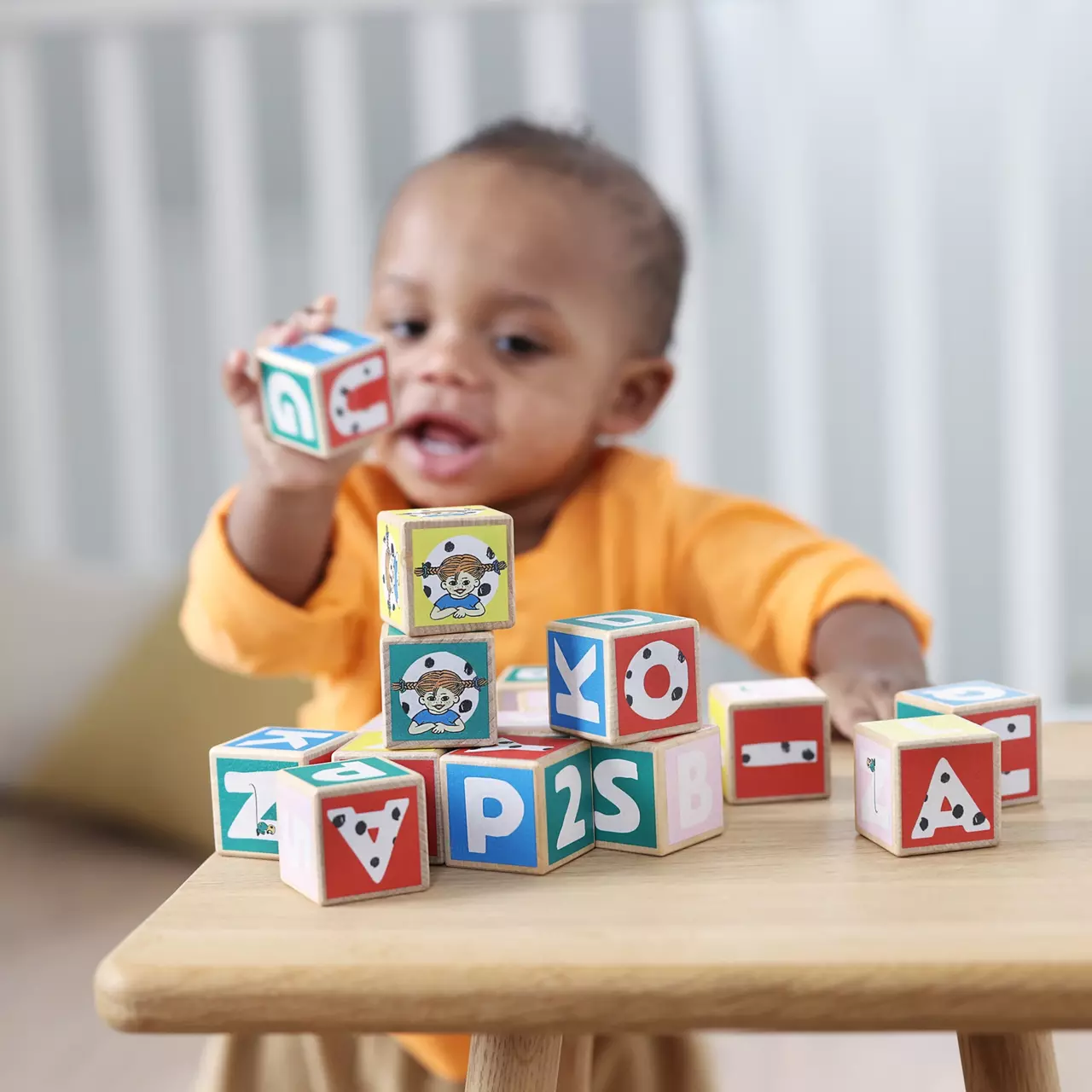 Pippi Bokstavblokker 36 stk