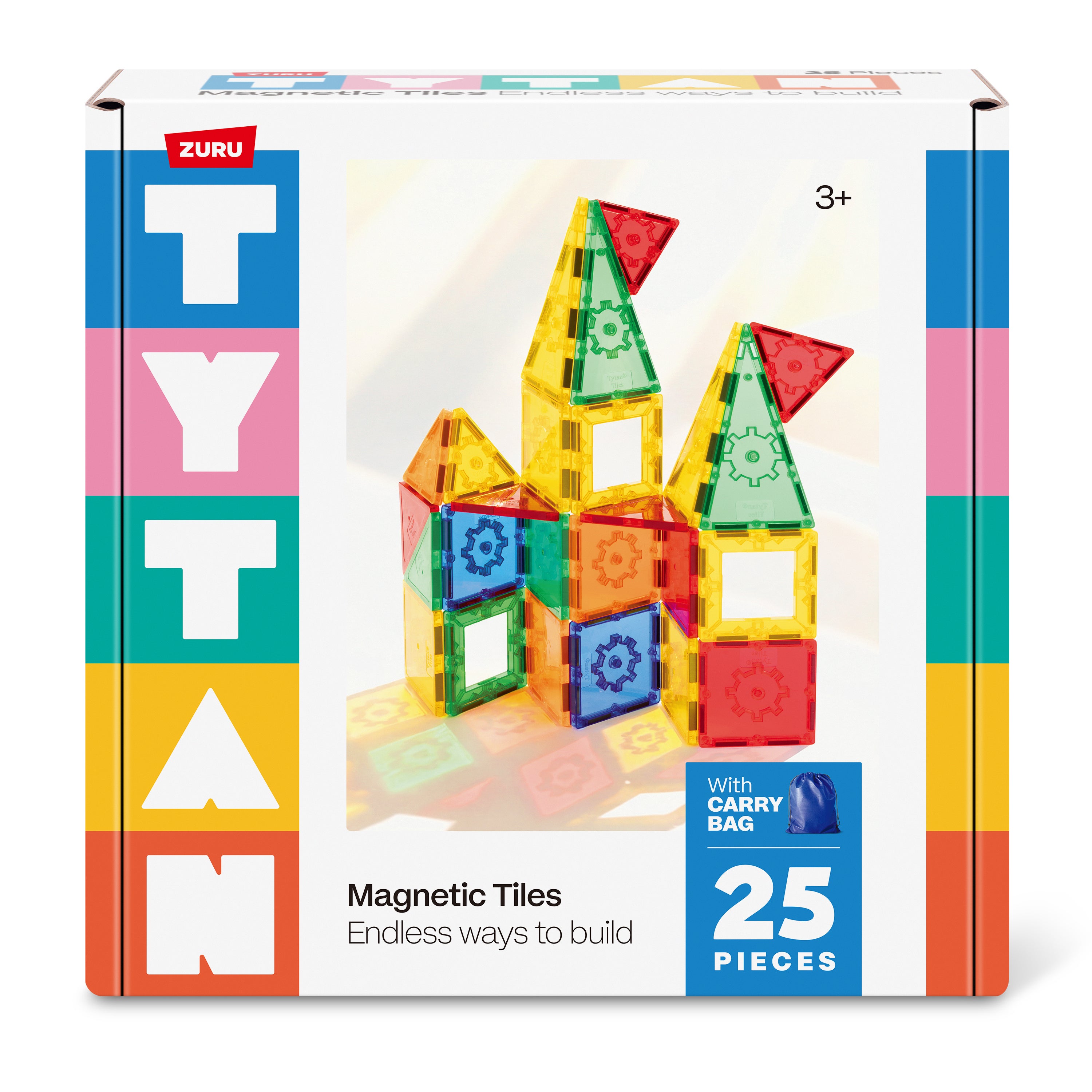TYTAN Magnetic Tiles - 25 magnetiske byggbrikker