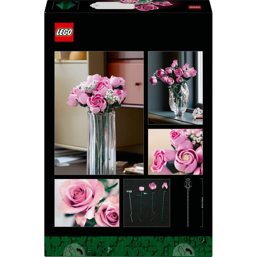 LEGO® Botanicals Bukett med rosa roser, Dekorative blomster 10374