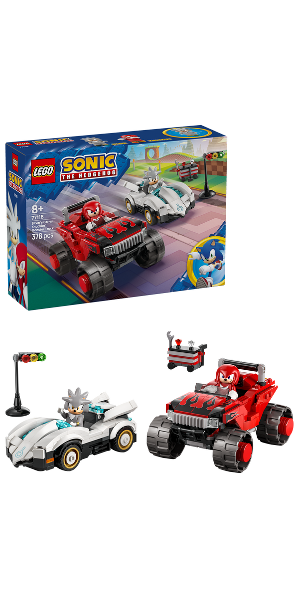 Silvers bil mot Knuckles' monstertruck