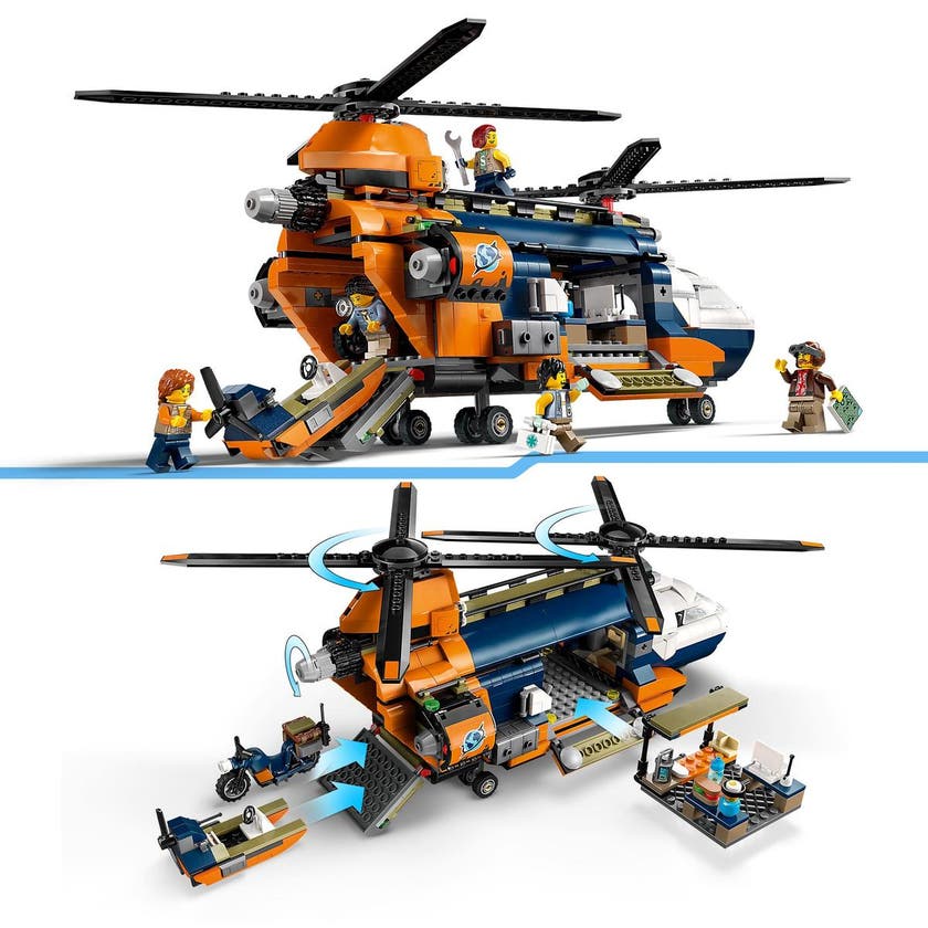LEGO City 60437, Jungelhelikopter og baseleir