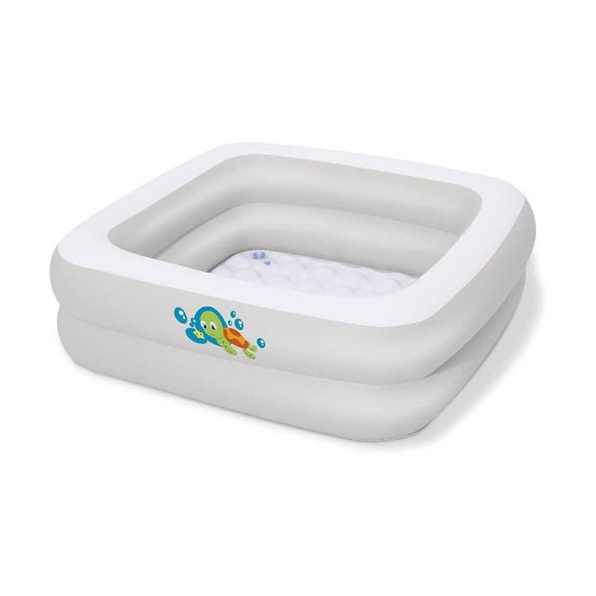 Oppblåsbar babypool 86x86 cm med quiltad bunn – Bestway Scrub-A-Dub