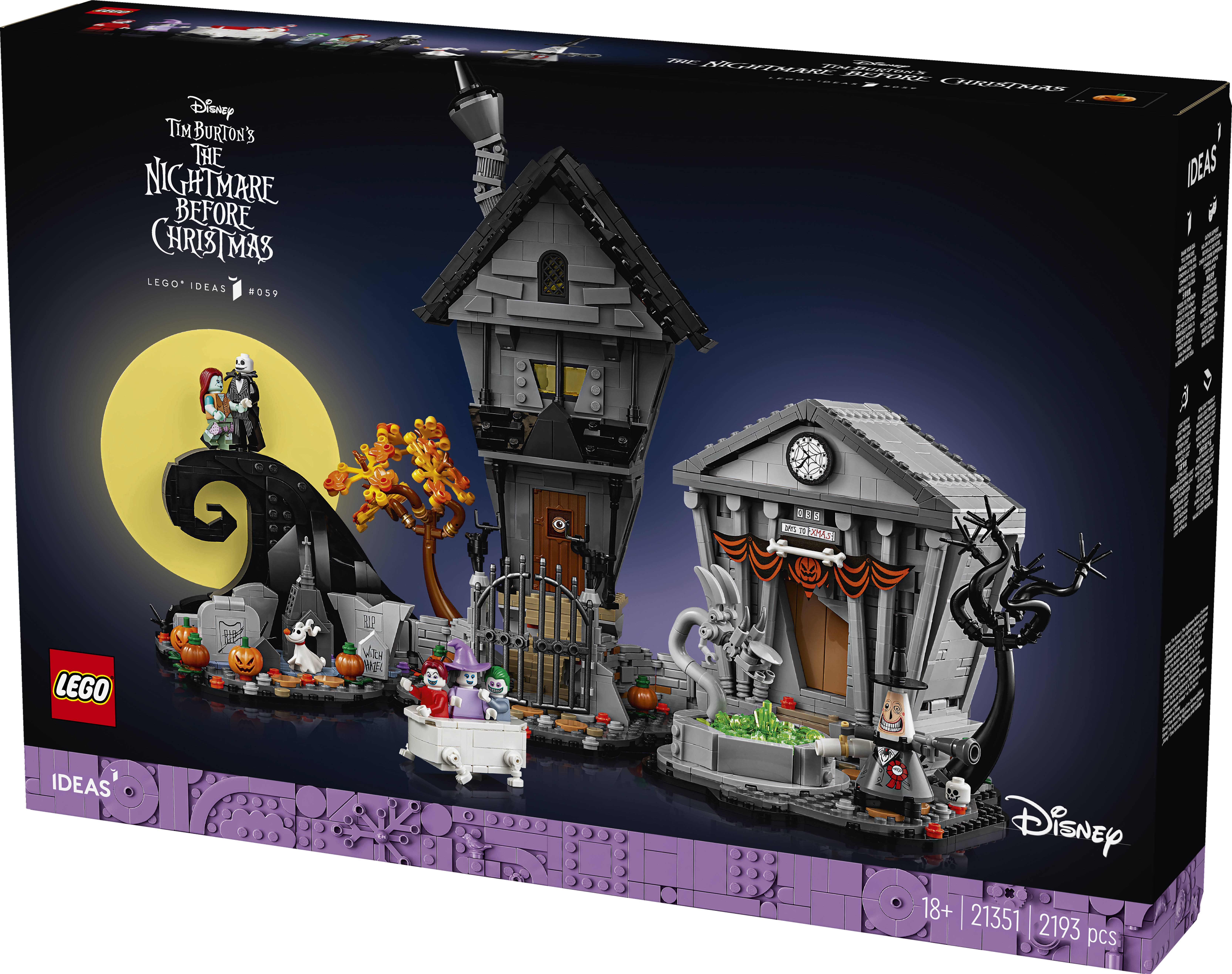 LEGO® Ideas Tim Burtons Et førjulsmareritt, diorama 21351