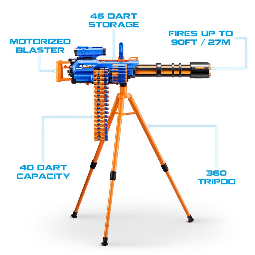 XSHOT Insanity Motorisert Rage Fire Gatling-pistol med stativ