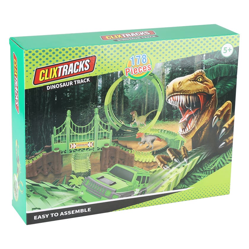 Clixtracks Dinosaur-racerbane 178 deler