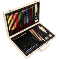Skisse- og tegnesett, blandede farger, 1 stk.
