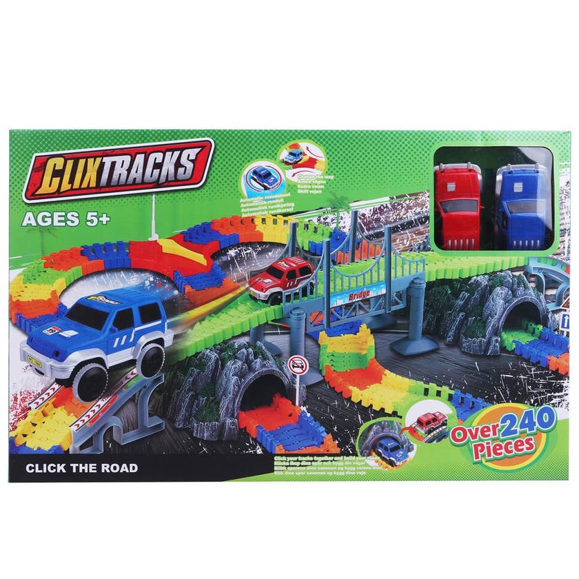 Clixtracks, Bilbane med 240 deler & 2 biler