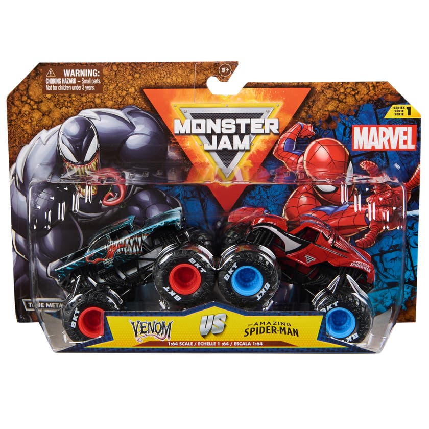 Monster Jam 1:64 Marvel 2-pakning - Spider Man: Venom
