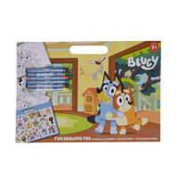 BLUEY, Tegnblokk med fargestifter og klistremerker