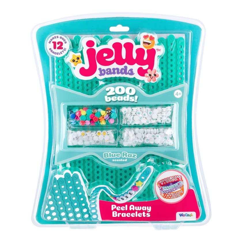 JELLY BANDS Armbånd – bringebær, tyggegummi og kirsebær