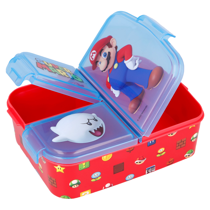 SUPER MARIO, Matboks med flere rom, 18 x 13 cm