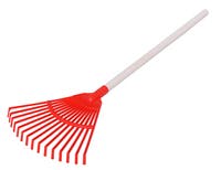 Plasto - Løvrake med treskaft asst farger