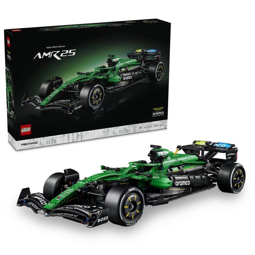 LEGO® Technic Aston Martin Aramco AMR25 F1®-bil. Byggesett for voksne fra 18 år. F1®-merch 42240