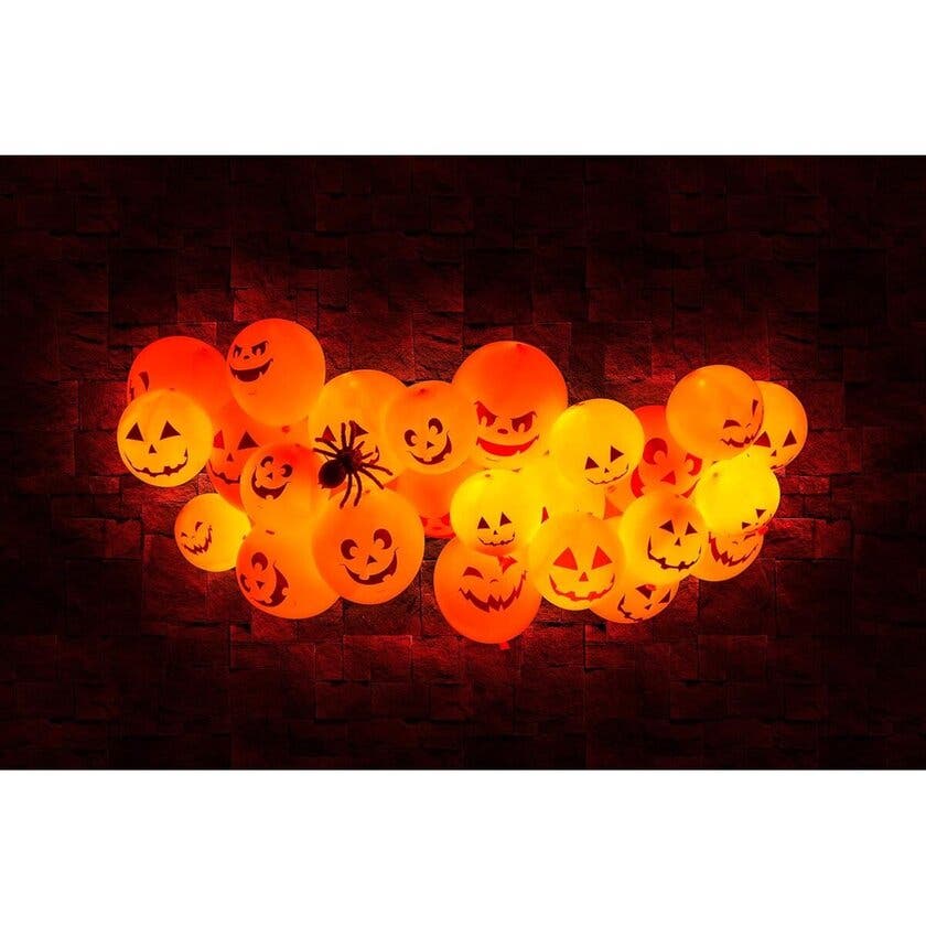 Halloween, LED-ballonger - Halloween-miks 3-pakning