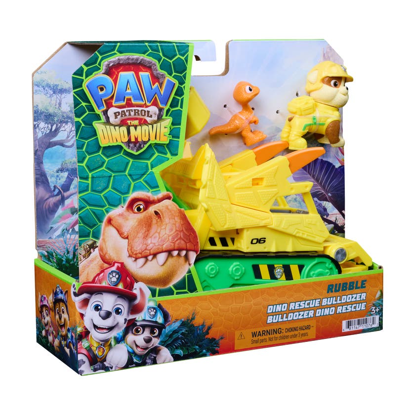 Paw Patrol Movie 3 Dino-kjøretøy Rubble