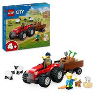LEGO City Great Vehicles 60461, Rød landbrukstraktor med tilhenger og sau