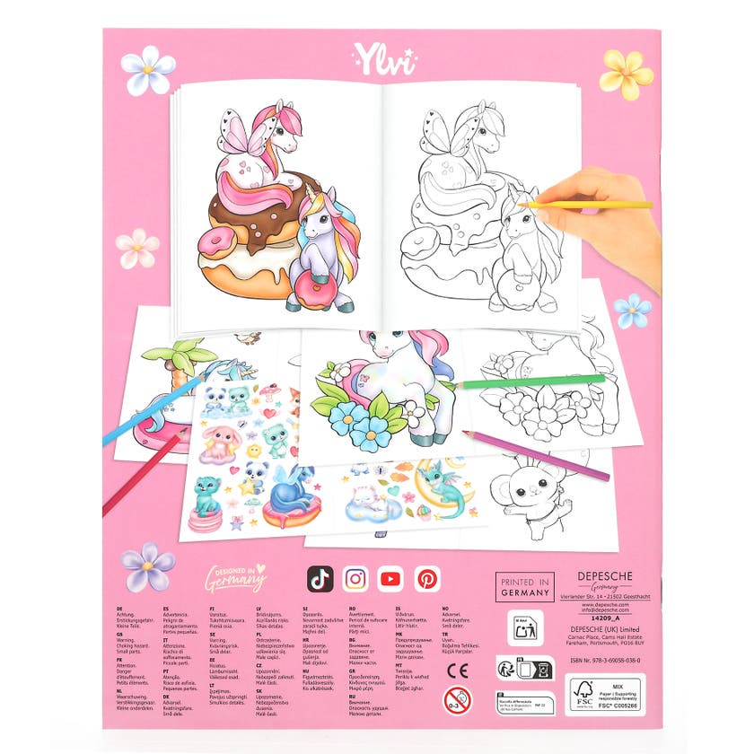 Ylvi Unicorn Fargeleggingsbok