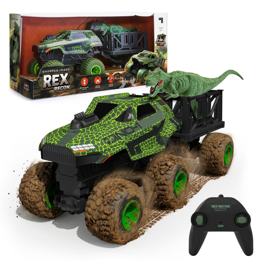 Sharper Image Rex Recon radiostyrt lastbil med dinosaur
