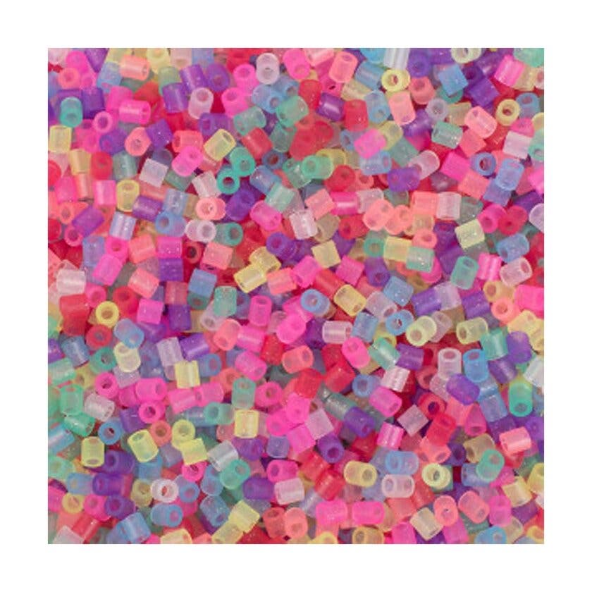 Rørperler i bøtte 5000 stk glitter
