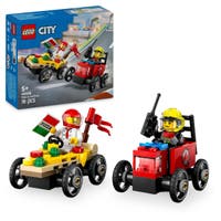 LEGO City Great Vehicles 60458, Pizzabil mot brannbil – racingpakke