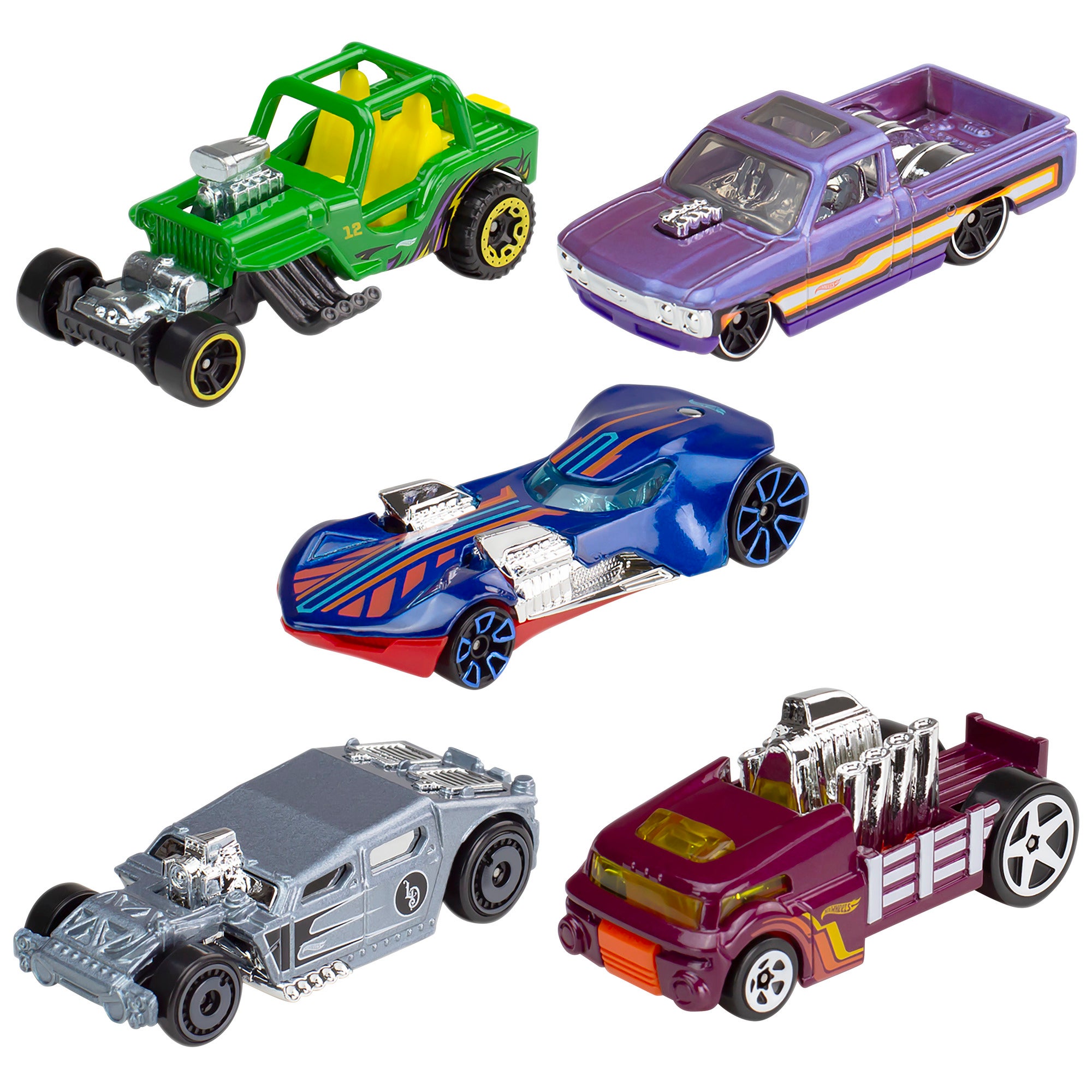 Hot Wheels, Basic 5-pakning Biler