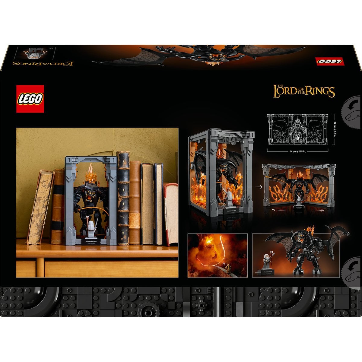 LEGO Icons 10367, Ringenes Herre: Bokstøtte med Balrog