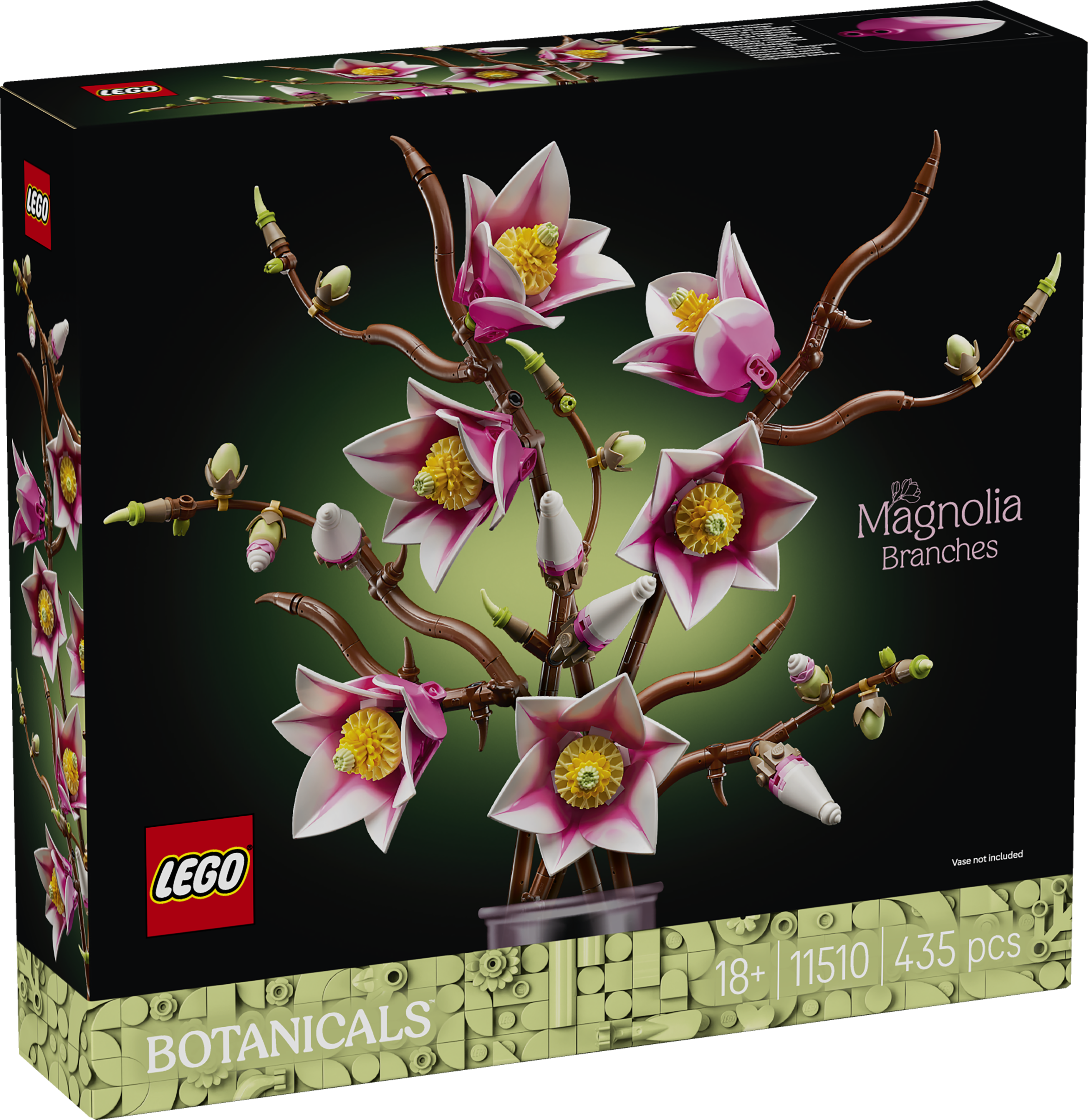 LEGO® Botanicals Magnolia-grener, blomsterdekorasjon 11510