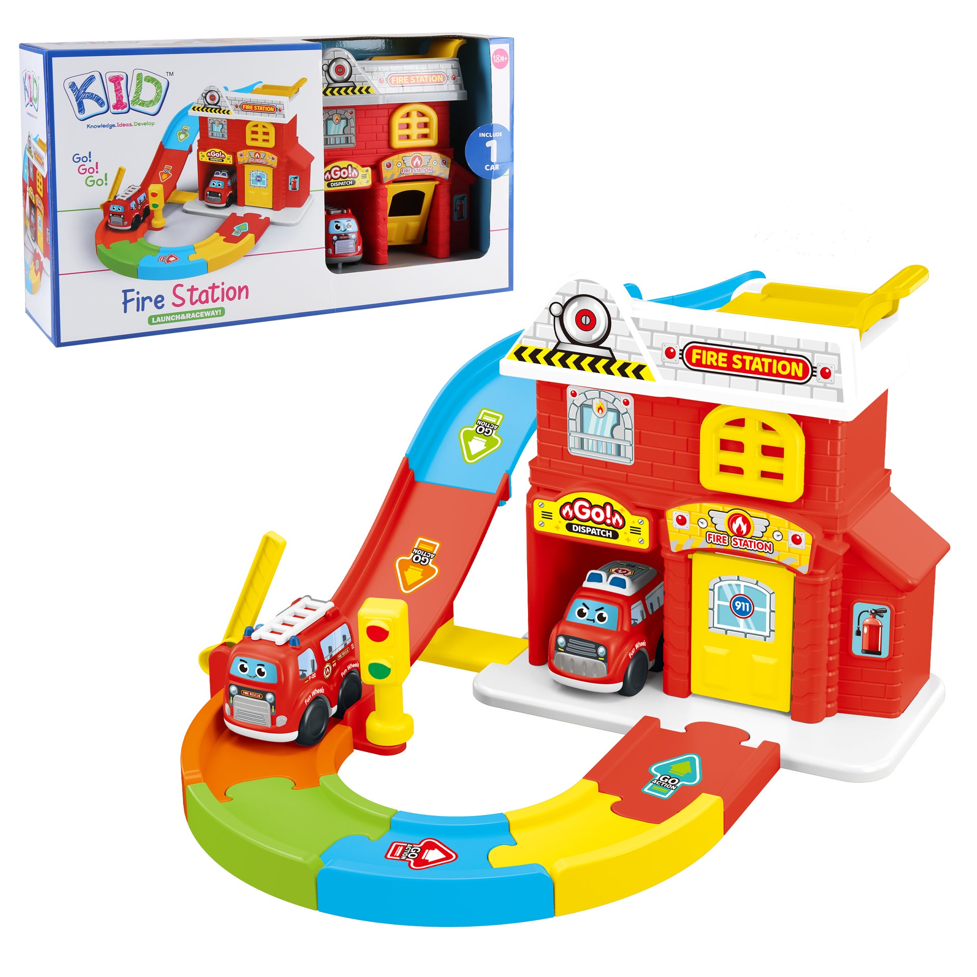 KID - Brannstasjon med bilbane