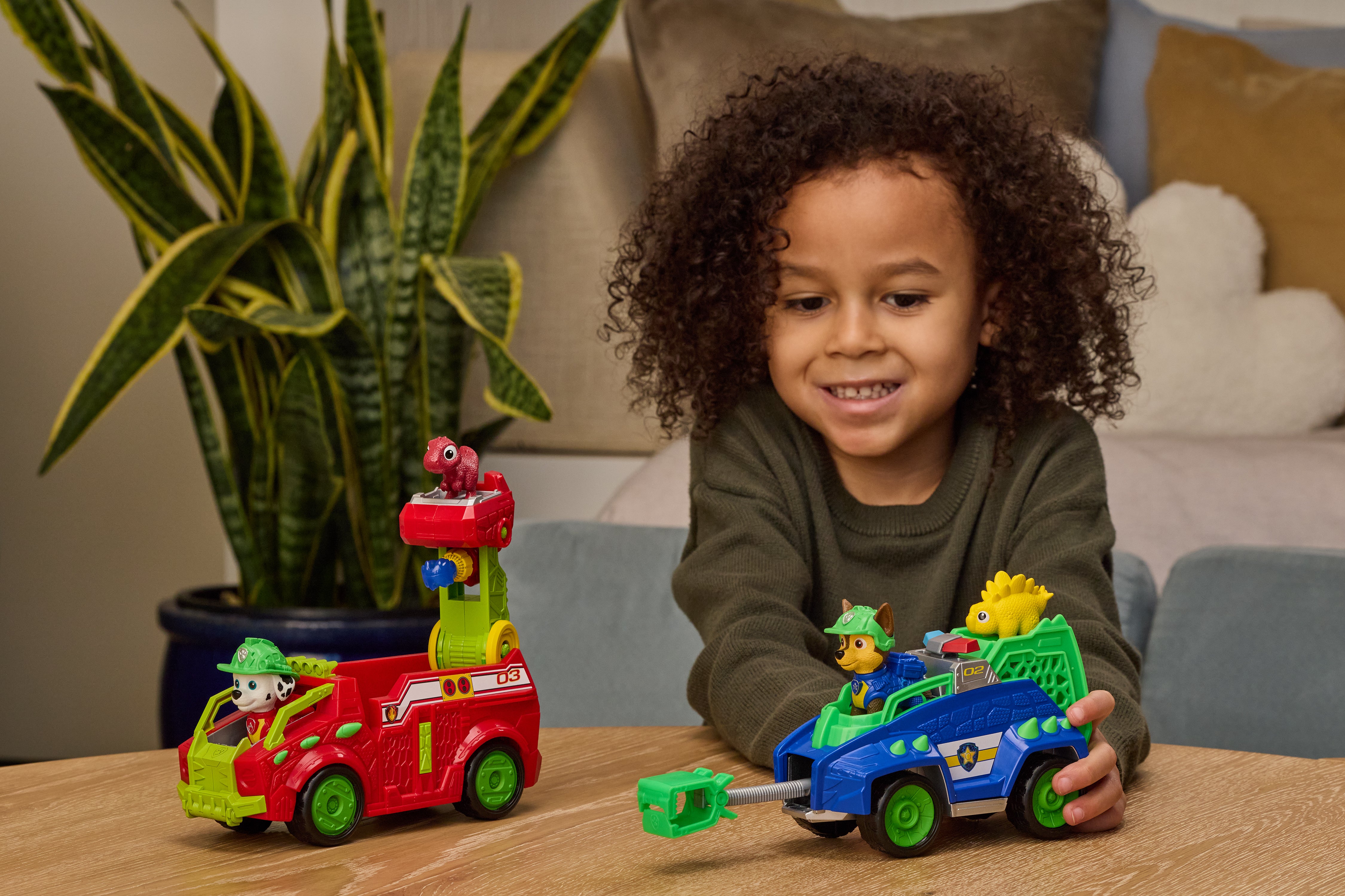 Paw Patrol Movie 3 Dinosaur-kjøretøy 2-pack