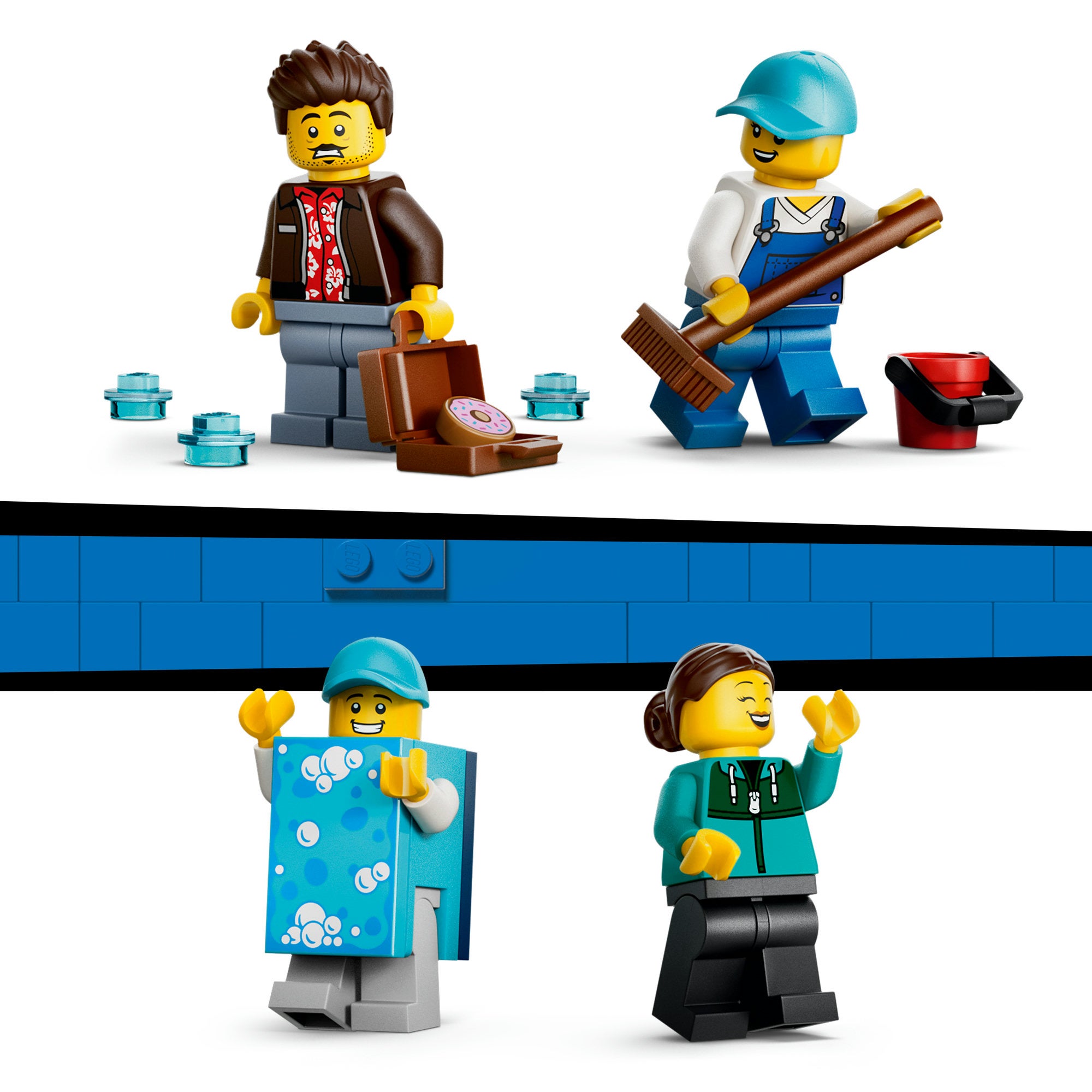 LEGO® City Bilvask med biler. Sett 60497