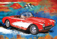 Corvette Cruising puslespill i metallboks
