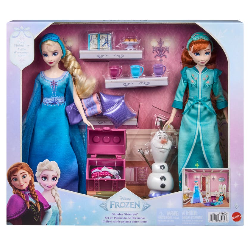 Disney Frozen Sovesett med Anna og Elsa Dukker