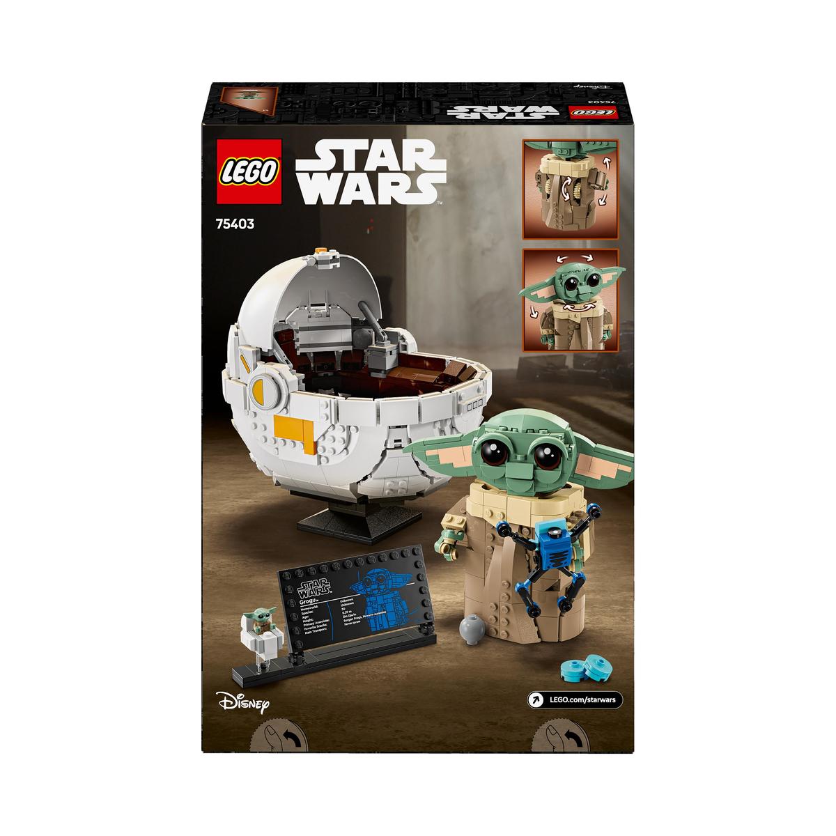 LEGO Star Wars TM 75403, Grogu™ med sveveklappvogn