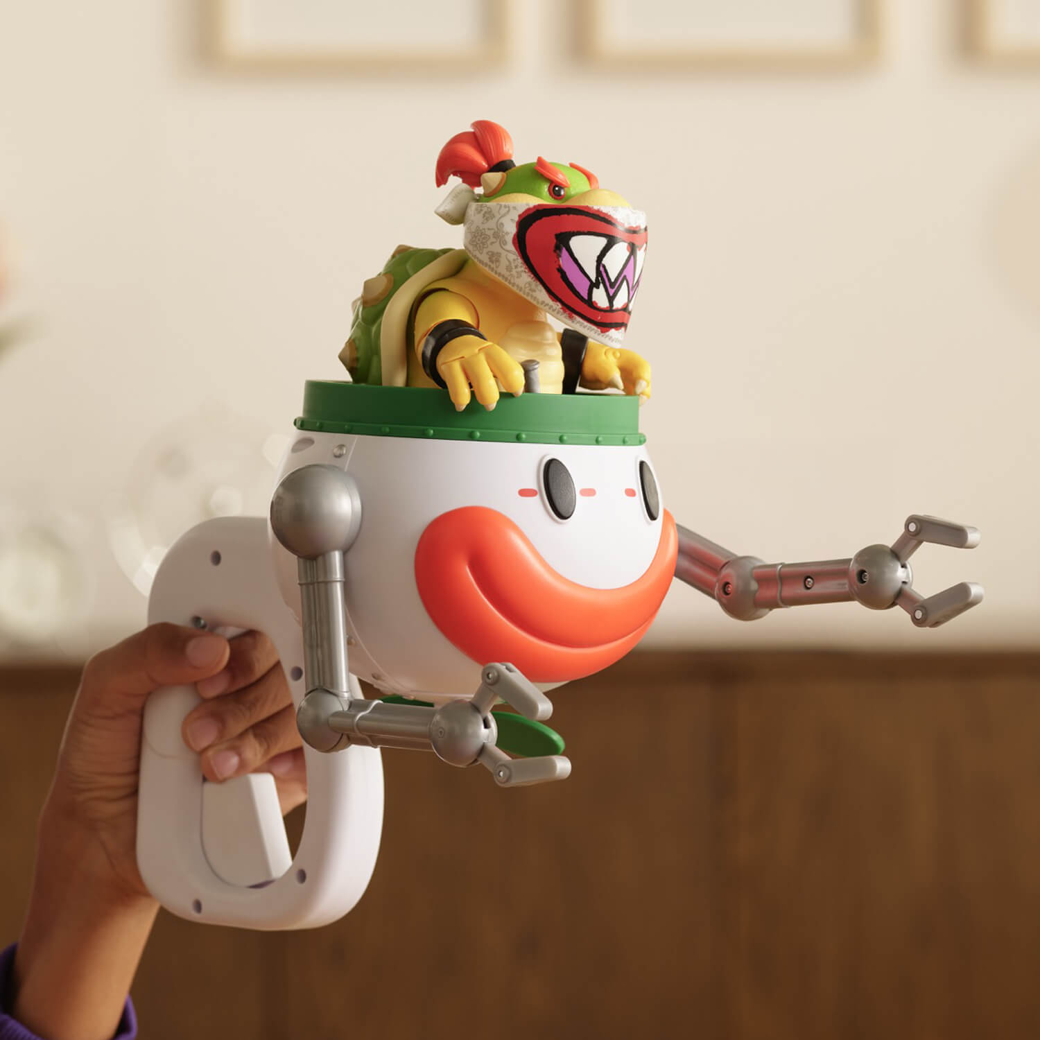 Super Mario 2 Movie Bowser Jr figur med Clown Car 13 cm