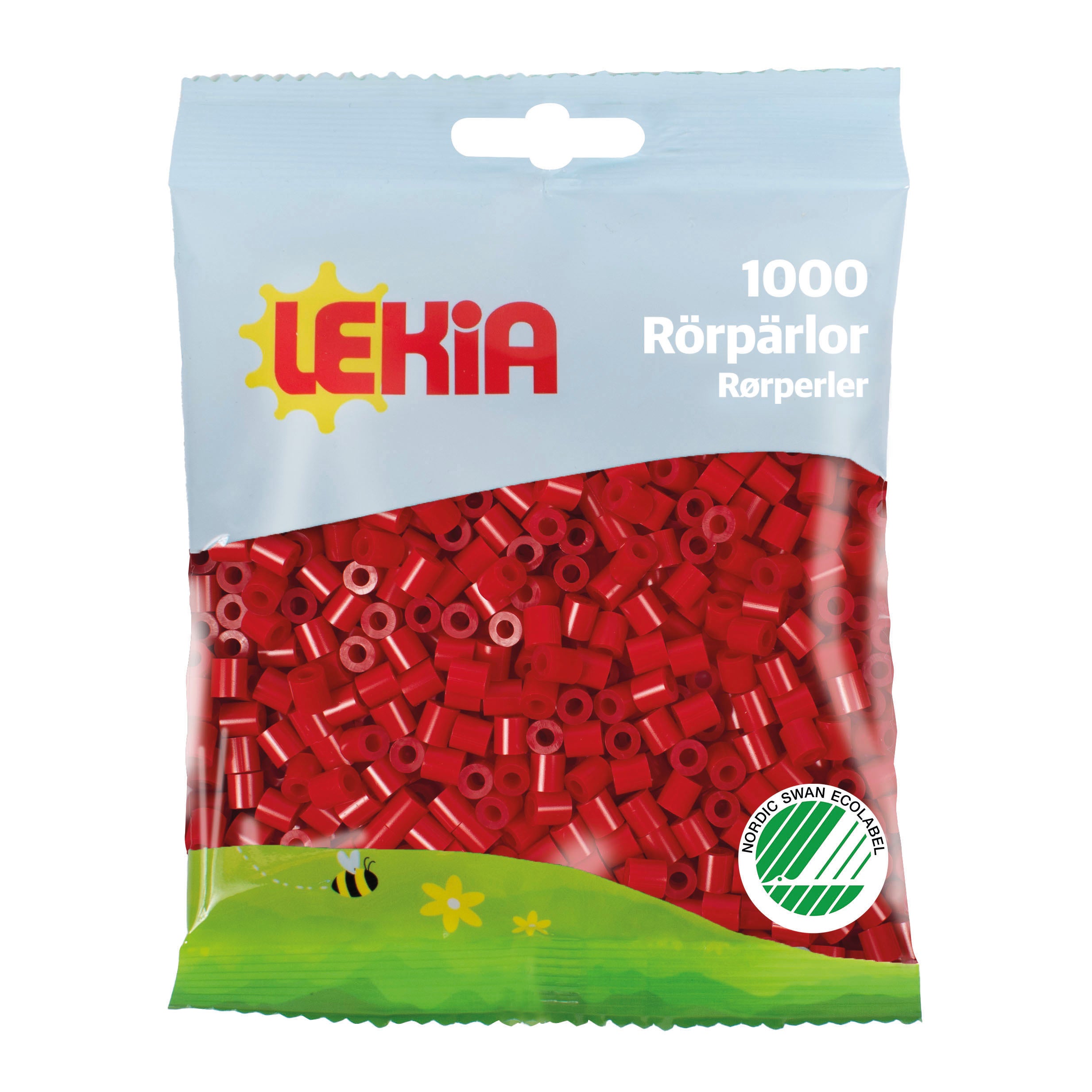 Rørperler 1000 stk Julrød