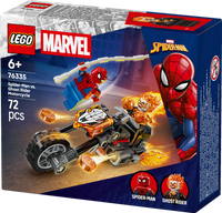Spider-Man mot Ghost Rider på motorsykkel