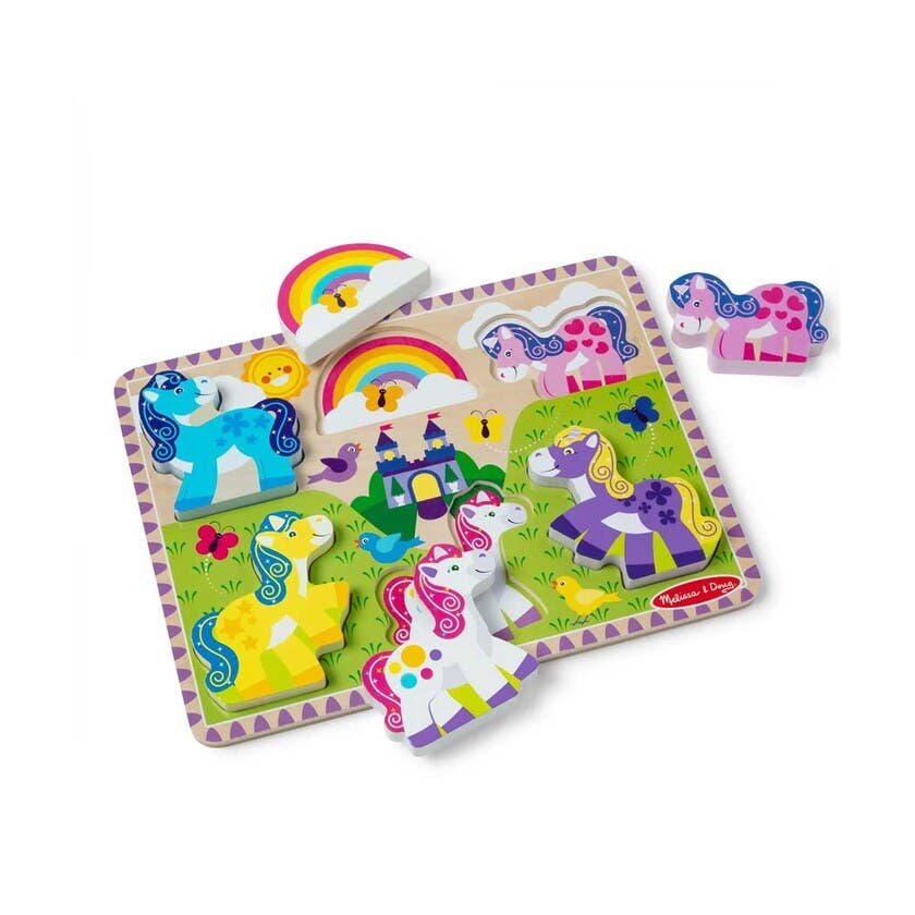 Wooden Chunky Puzzle Unicorn